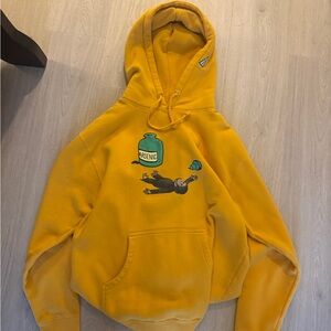 Golden Graphic Hoodie with Arsenic Design